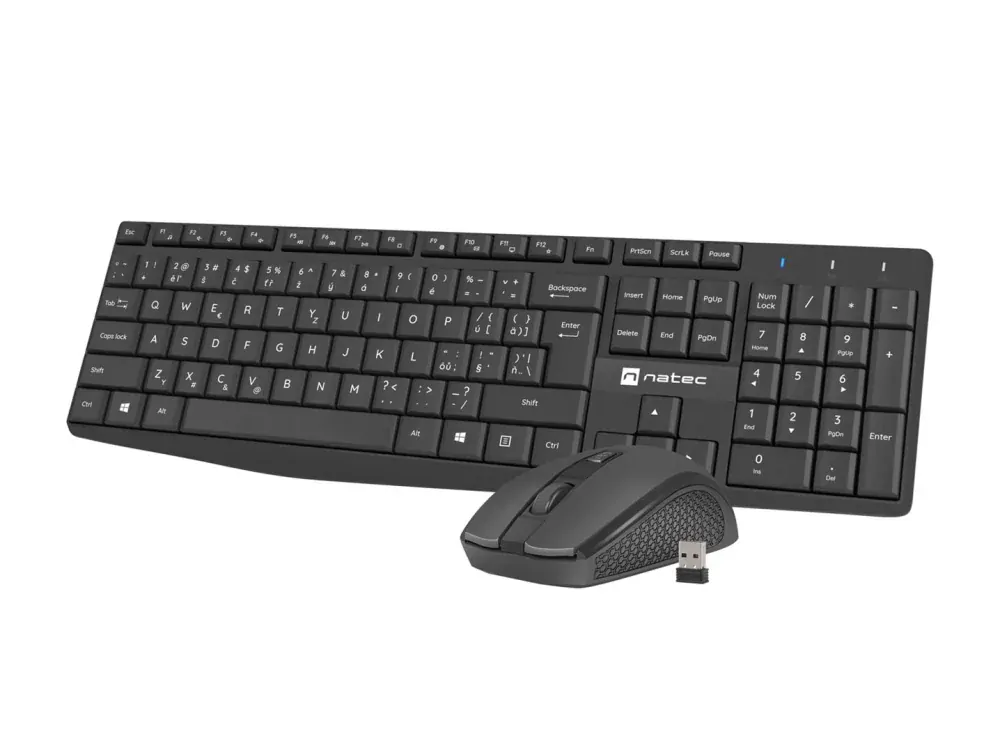 Bezdrátový set 2v1 klávesnice a myši Natec SQUID