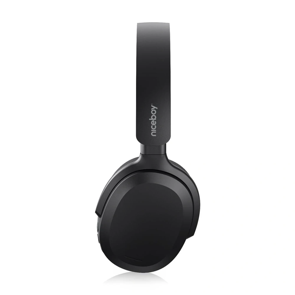 Niceboy Sora Black – bezdrátová Bluetooth sluchátka přes hlavu, 30h výdrž, IPX4