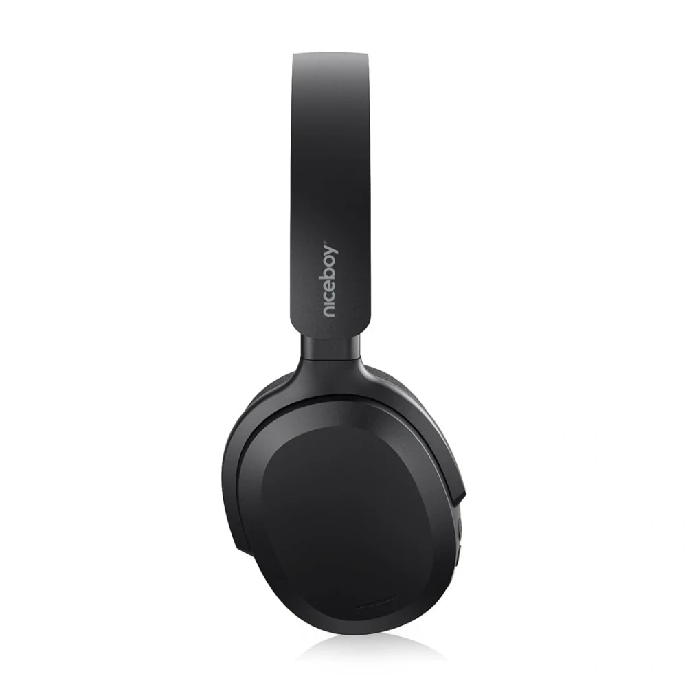 Niceboy Sora Black – bezdrátová Bluetooth sluchátka přes hlavu, 30h výdrž, IPX4