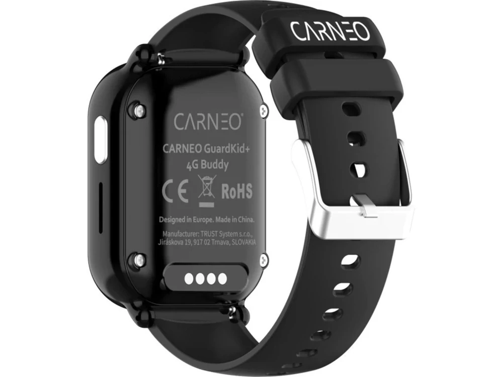 CARNEO GuardKid+ 4G Buddy – dětské GPS hodinky s videohovorem (černé)
